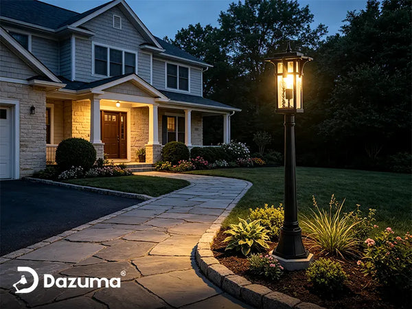 How Tall Should a Lamp Post Be by a Driveway?