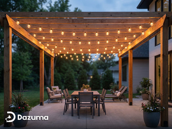How to Install Outdoor String Lights on a Pergola