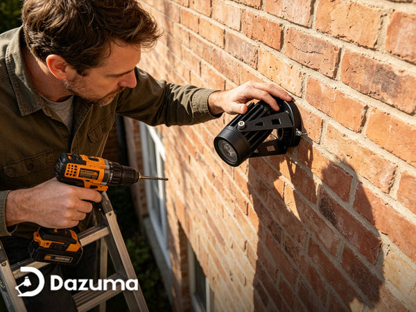 How to Install Outdoor Spotlights on a Brick Wall