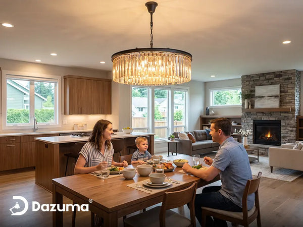 How Big Should a Glass Chandelier Be Over a Dining Table?