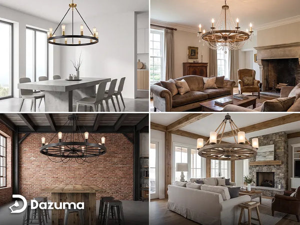 Wagon Wheel Chandeliers Beyond Farmhouse Style