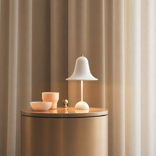 Polished Iron LED Nordic Portable Hat Table Lamp