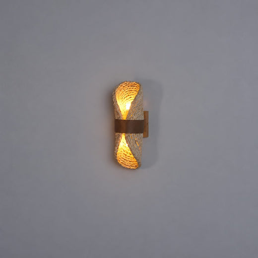 Creative Rattan Wood LED up anddown Lighting Japanese-Style WallLamp