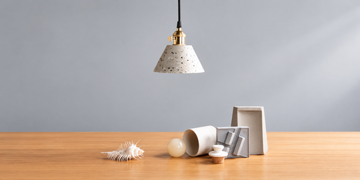Cone Shaped Design Ceramic Pendant Light Modern Metal LED Ceiling Light