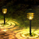 22.8 - inch Solar Pathway Lights with Hat Top and Wire - Circled Lampshade