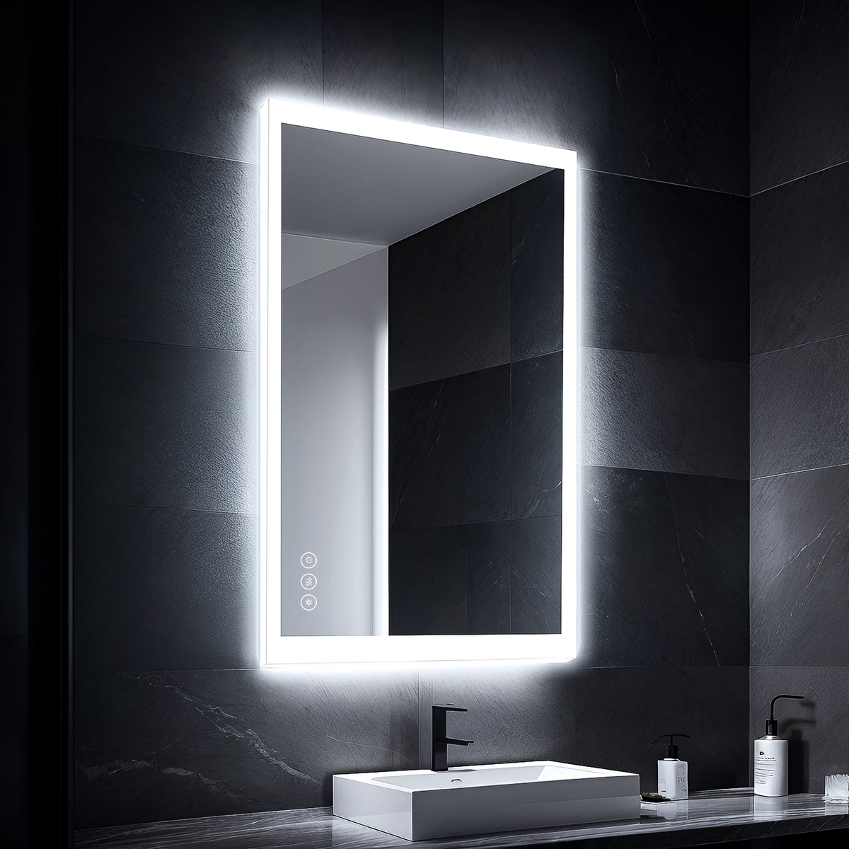 40 X 32 Inch Touch Switch Dimmable Memory Bathroom Vanity Mirror With 