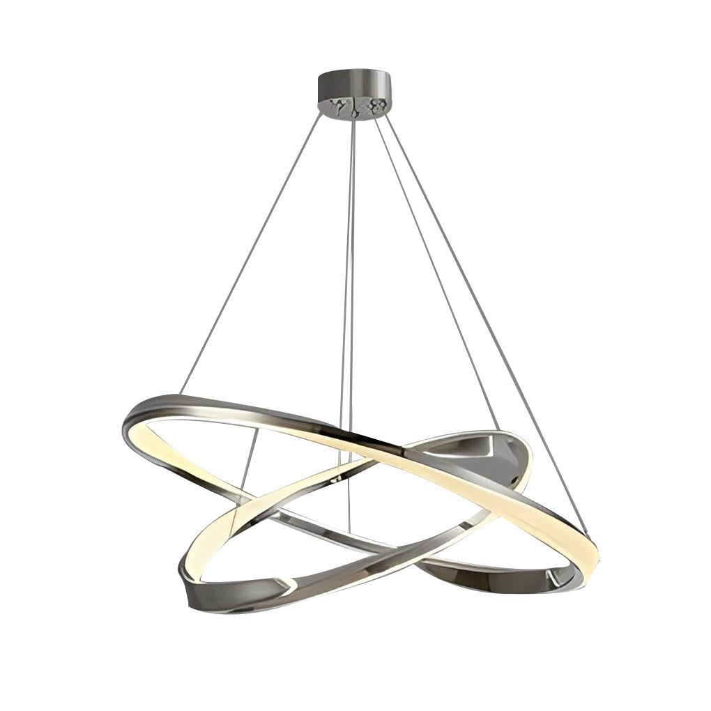 Creative Rings LED Three Step Dimming Oval Luxury Nordic Chandelier