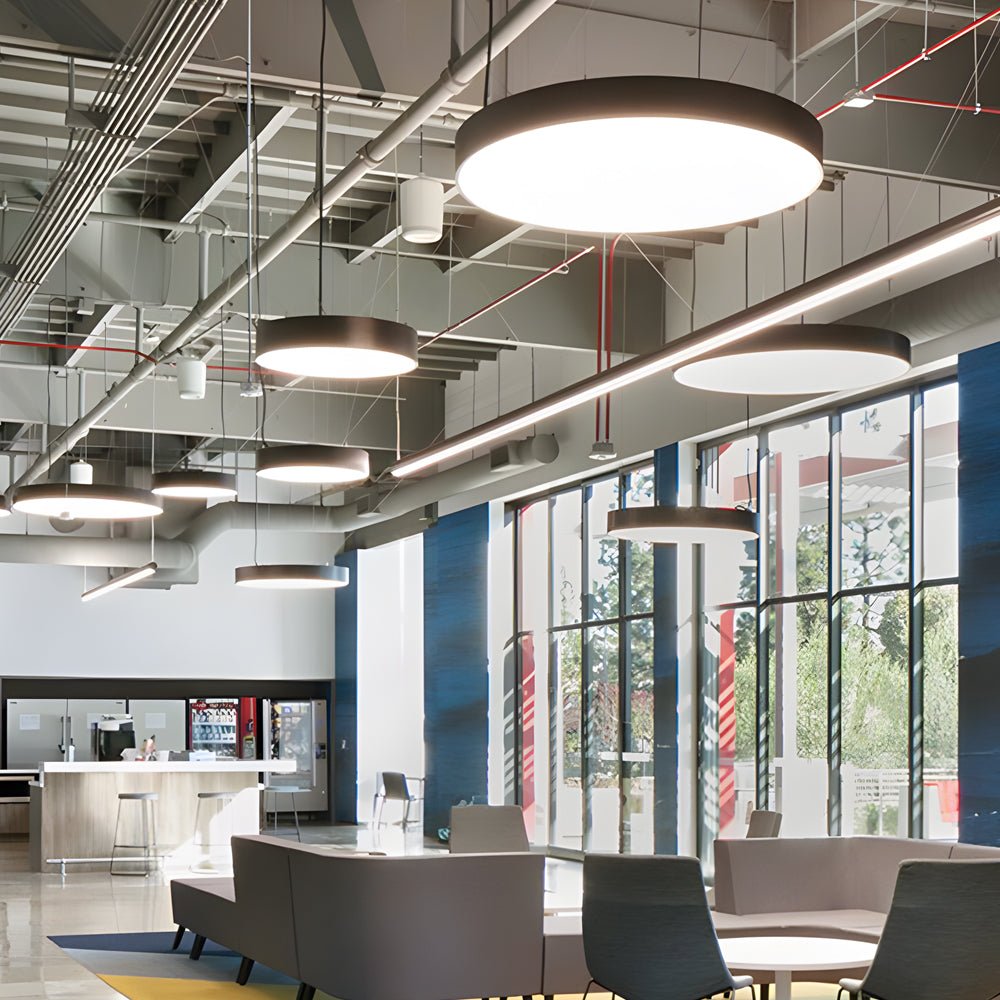 Round Pendant LED Office Lighting Modern Suspended Luminaires for ...