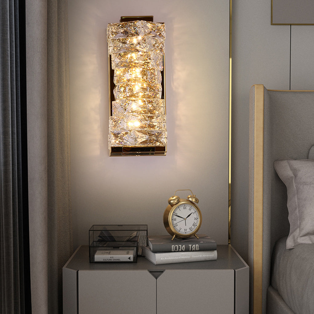 Creative Crystal Threecolor Light LED Modern Wall Sconce Lighting Wall Lamp Wall Light Fixture
