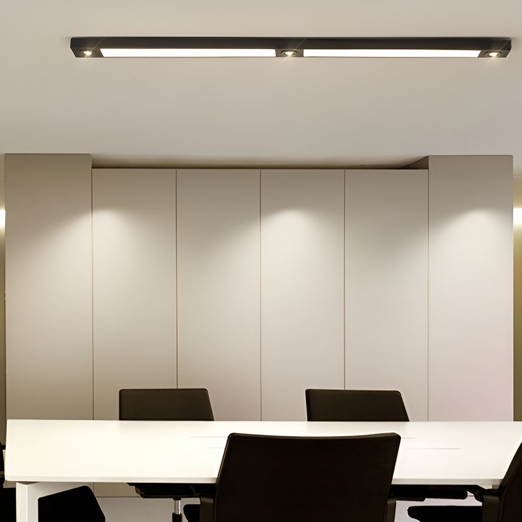 Rectangle Strip LED Black Modern Ceiling Lights Pendant Light Spot