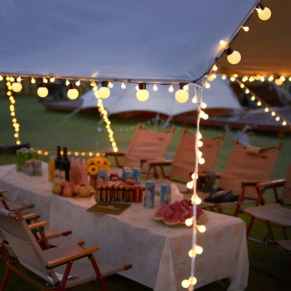 Waterproof Multicolor LED Solar Powered Outdoor String Lights Camping Decor Ball String Lights