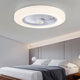Modern Flush Mount Bladeless Enclosed Ceiling Fan with Round Bright LED Lighting and Remote