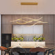 Wave Linear Hanging Branch Chandelier LED Island Pendant Light