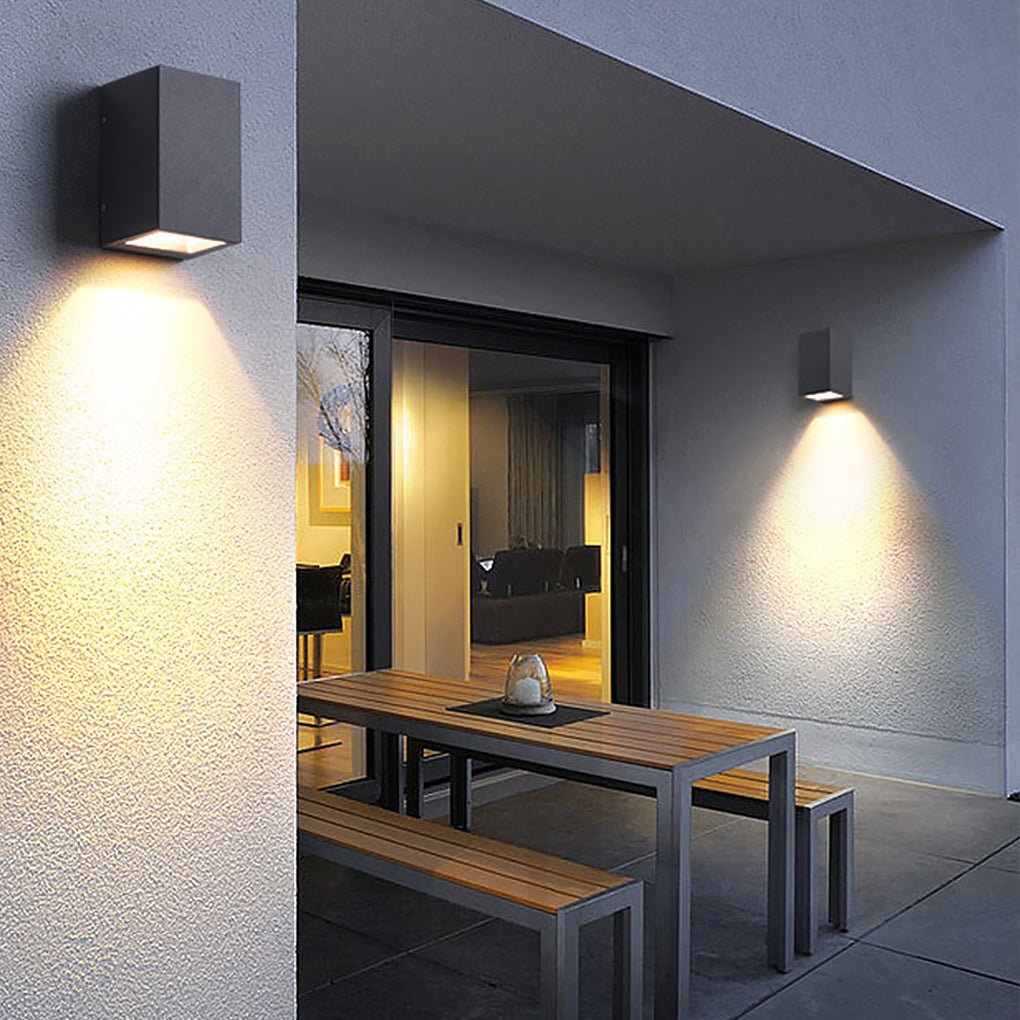 Rectangular Up and Down Lights LED Outdoor Wall Lights Fixture Wall