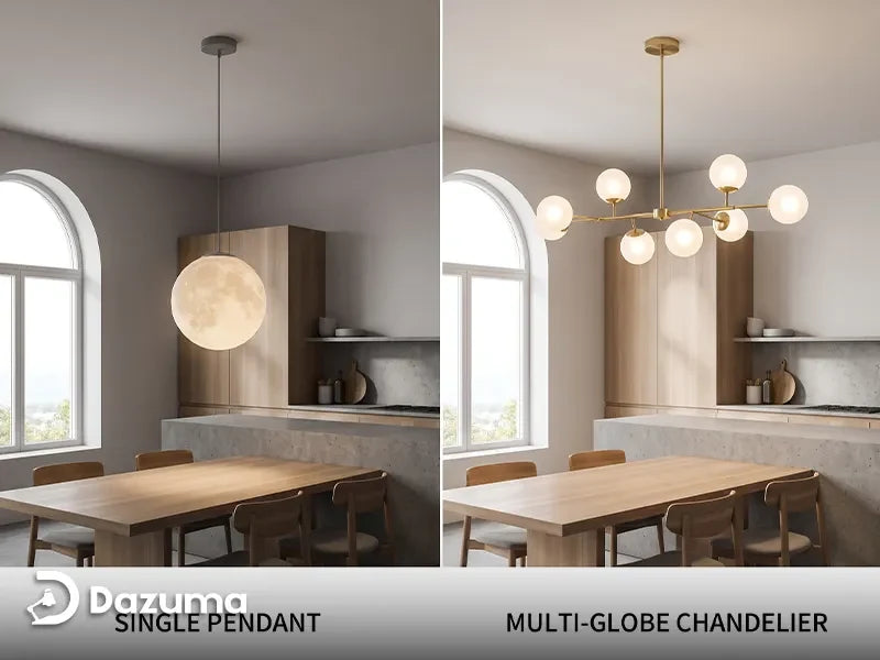 Globe Chandelier vs Globe Pendant Light: Key Differences