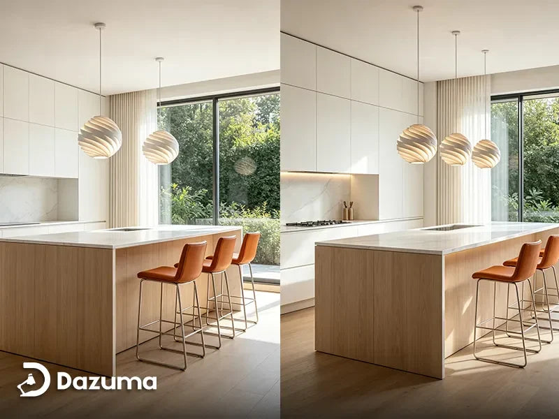 How Many Pendant Lights Over A 6-Foot Island?