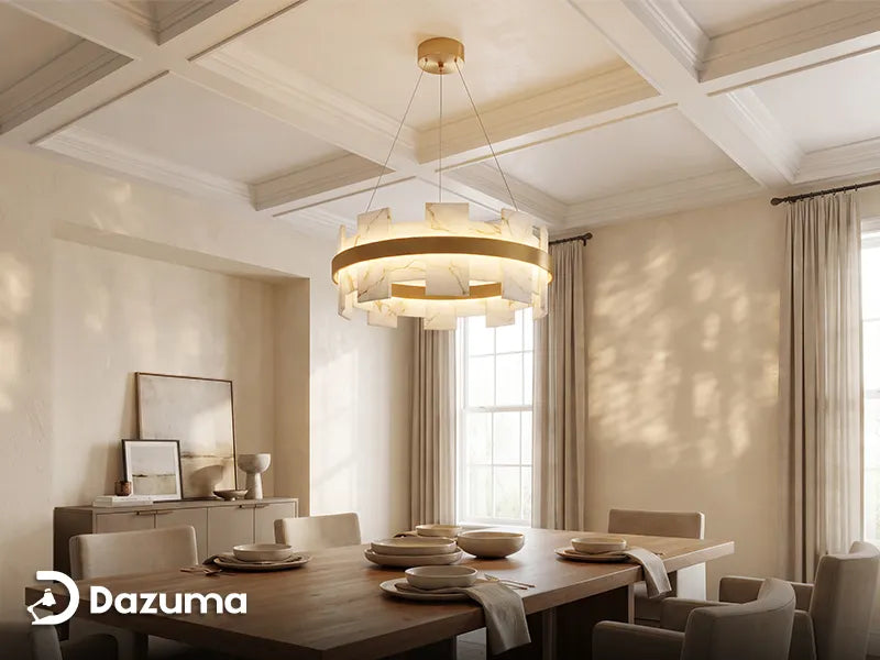 Do Alabaster Chandeliers Give Enough Dining Room Light?