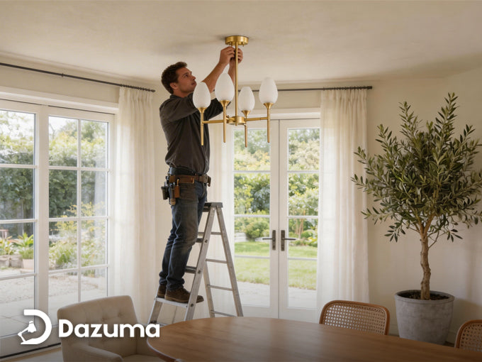 installing chandelier in dining room step by step.