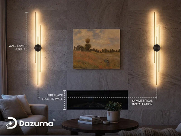 Fireplace Wall Sconce Height and Spacing Guide