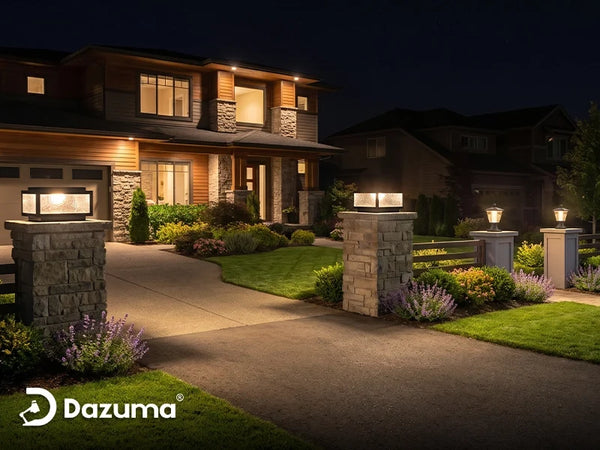 Pillar Lights vs Post Cap Lights for Driveways