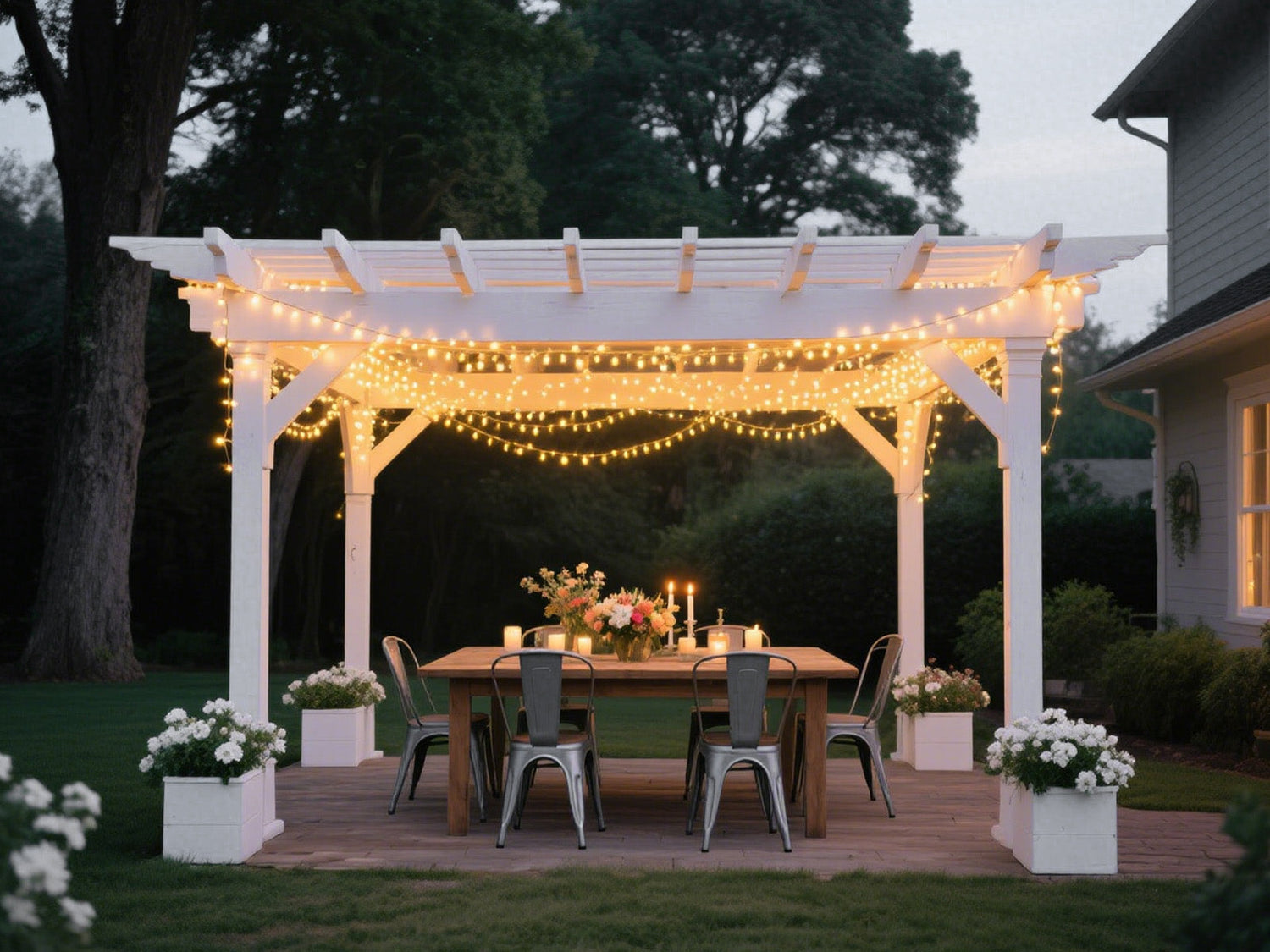 How to Hang Outdoor String Lights for Every Space and Scenario