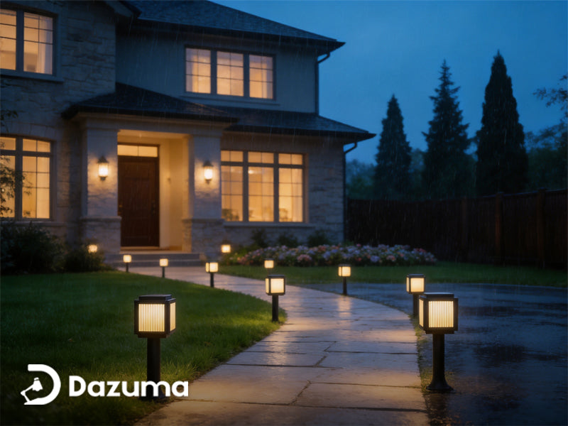 IP44 outdoor wall light exposed to rain and weather conditions