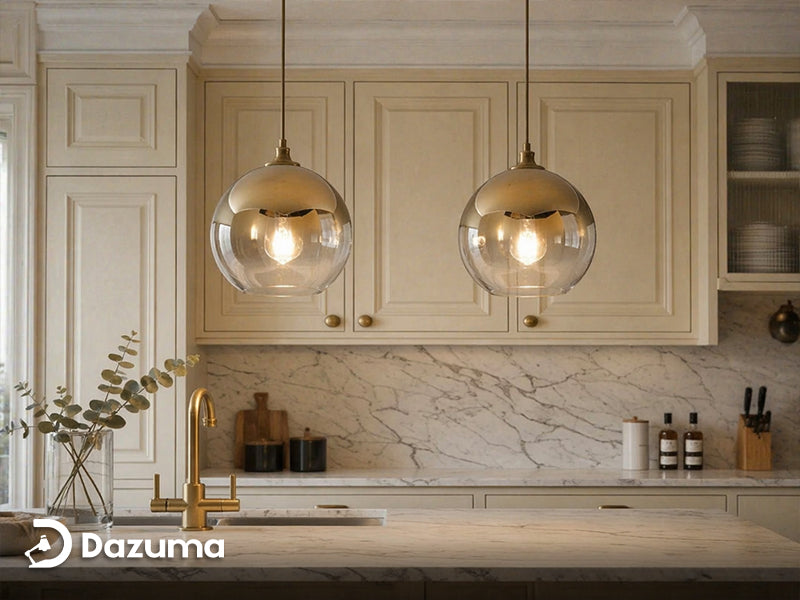 small pendant lights for a small kitchen island