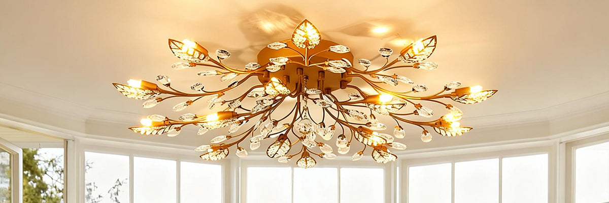 Crystal Semi-Flush Mounts