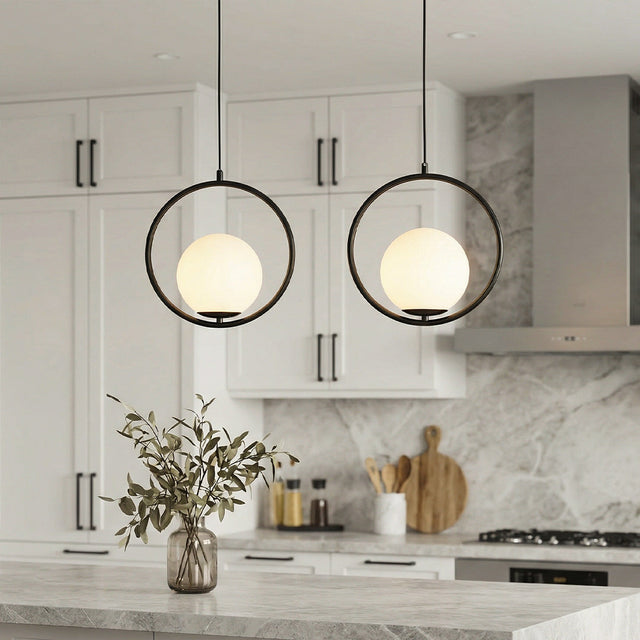 Milk Glass Pendant Light