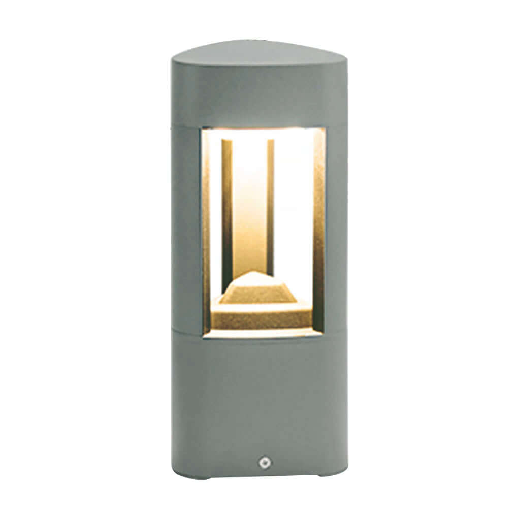 Triple-Side Emitting Solar LED Garden Bollard Lights Heart Design & Weatherproof