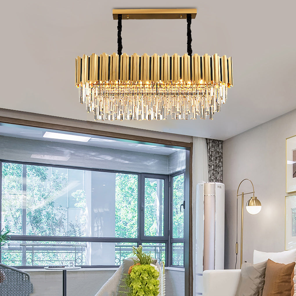 Modern Minimalist Personality Living Room Dining Room Bedroom LED Crystal Chandelier