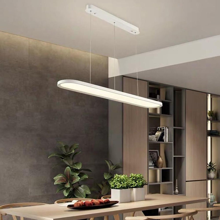Black/White/Coffee Oval Shaped LED Modern Ceiling Lights Pendant Lights