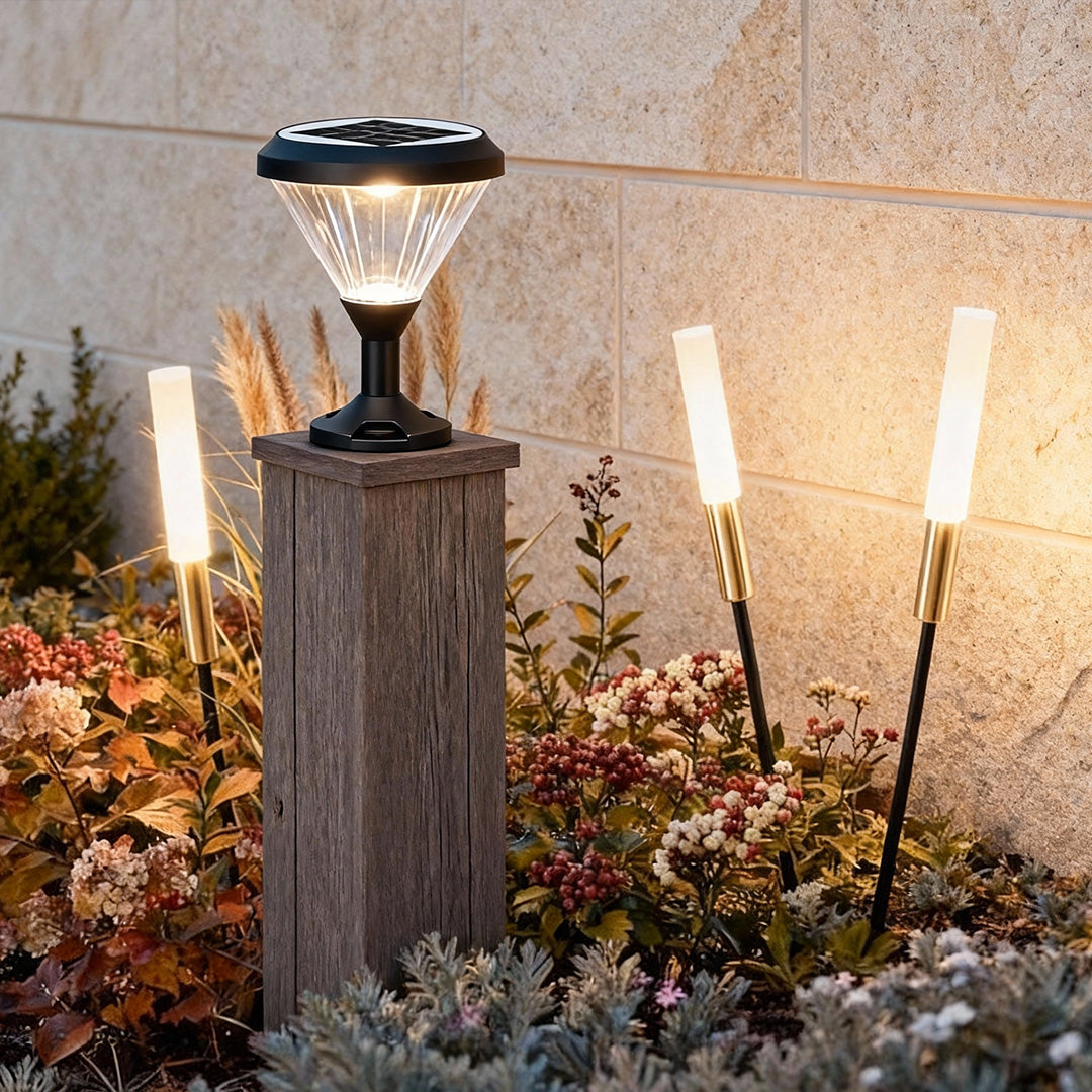 Solar Landscape Lighting Bundle | Post Cap & Path Lights – Dazuma