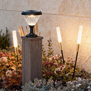 Landscape Lighting Bundle: Fluted Post Cap Light & Reed Garden Stakes