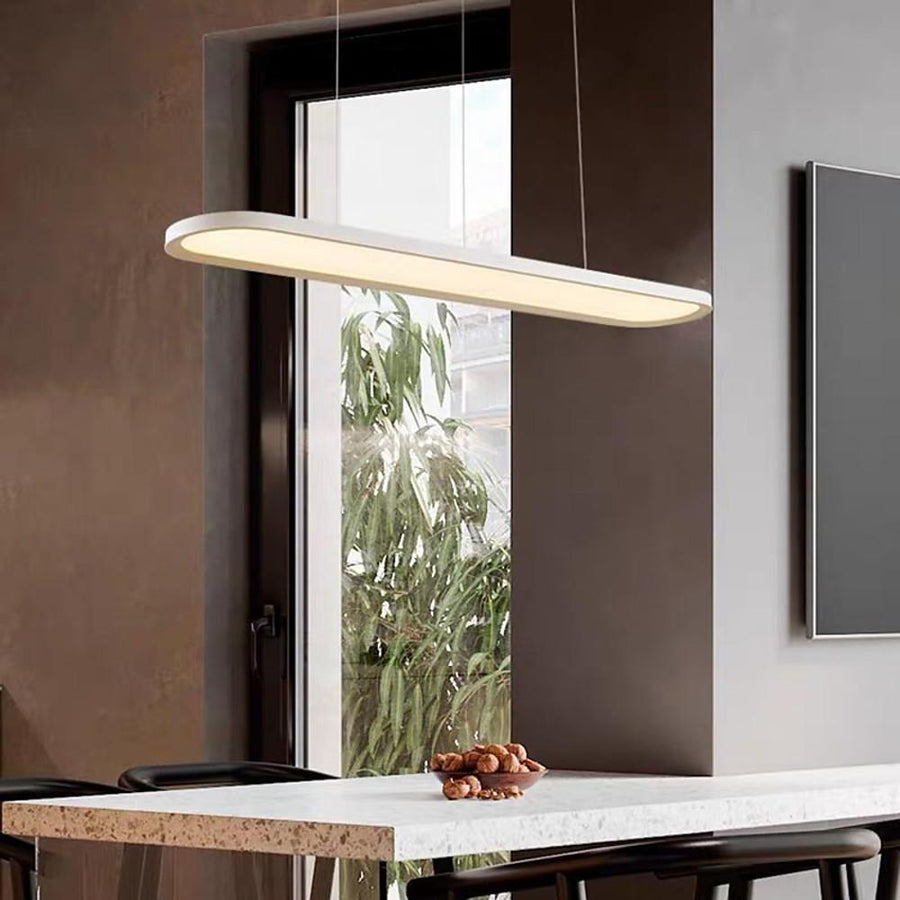 Black/White/Coffee Oval Shaped LED Modern Ceiling Lights Pendant Lights