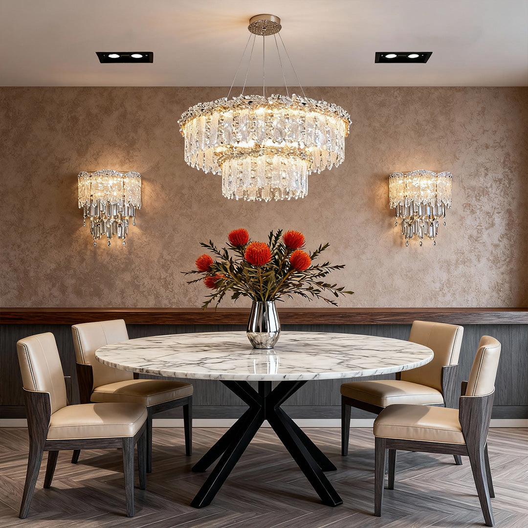 Luxury Lighting Bundle: Chandelier, Sconce & Recessed Light