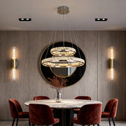 Luxury Lighting Set: Chandelier, Linear Sconces & Recessed Lights