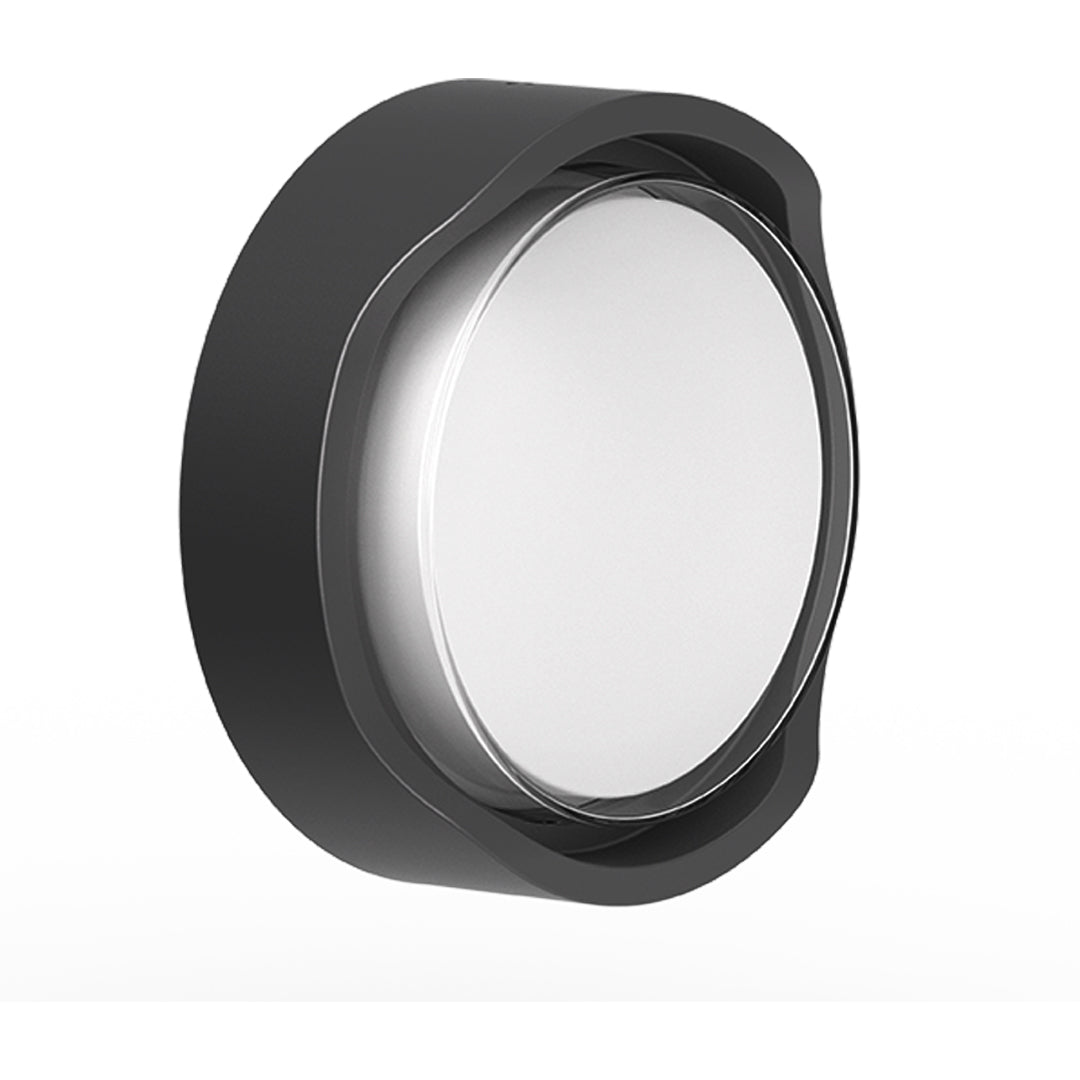 Modern black circular wall light with white LED panel for contemporary interior applications