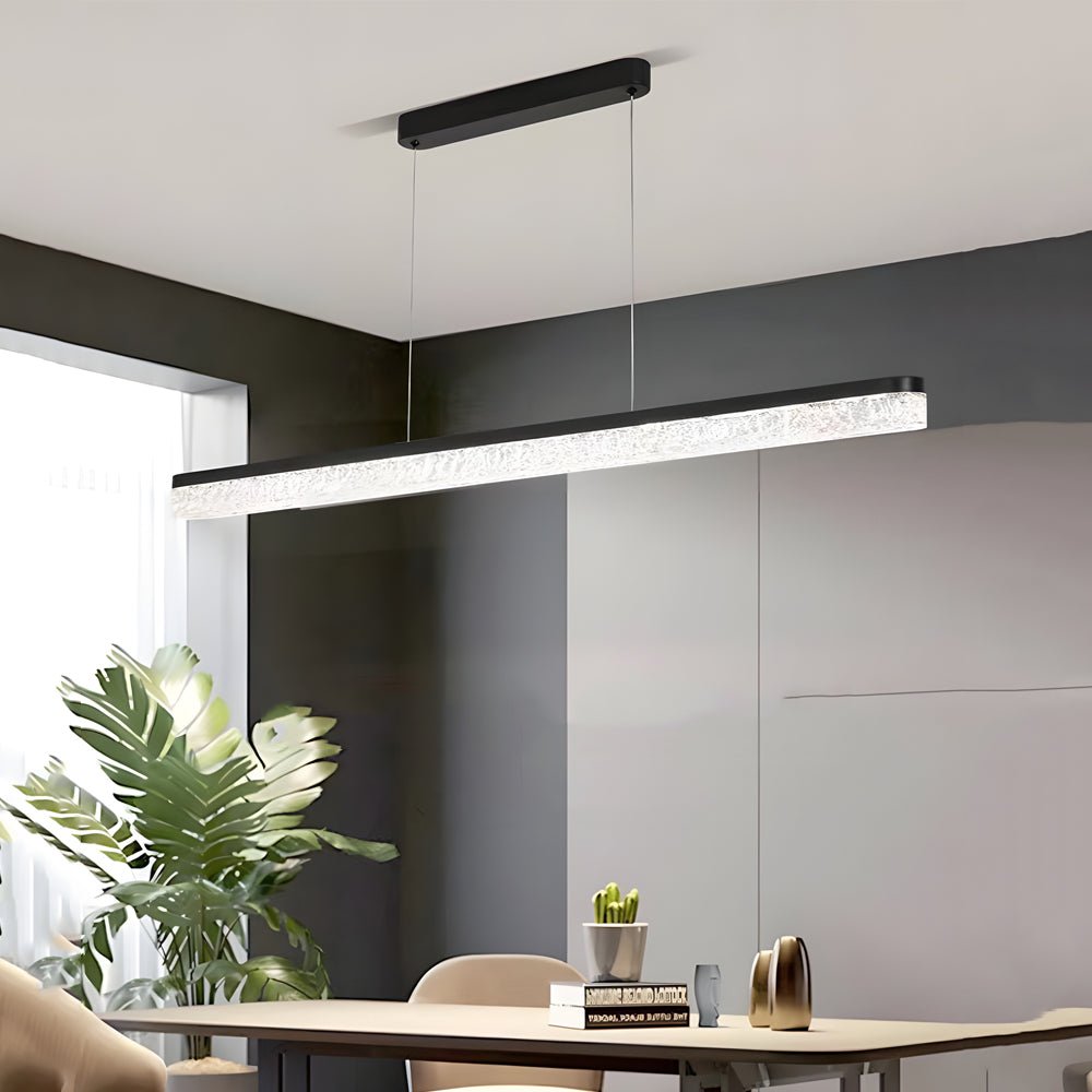 1 Light 47.24 - In Island Light Dimmable Black Linear Pendant Light