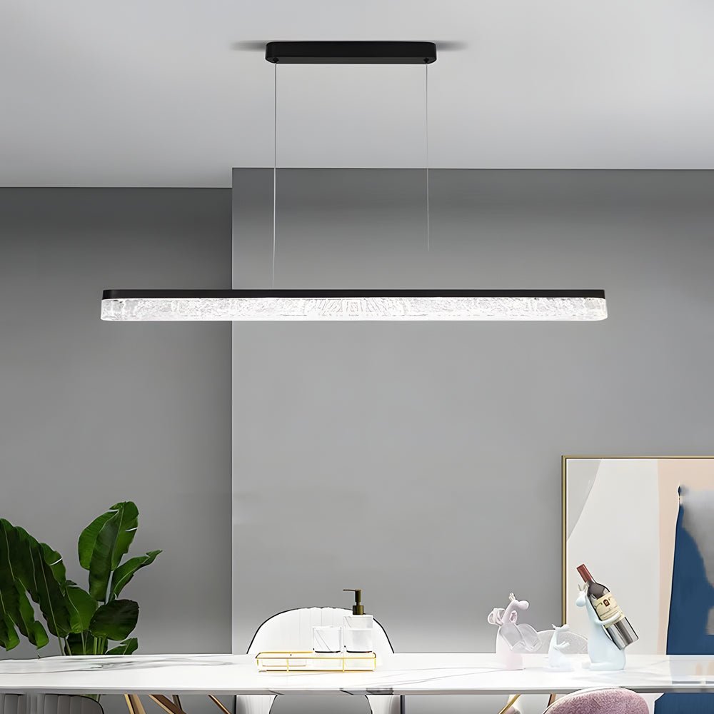 1 Light 47.24 - In Island Light Dimmable Black Linear Pendant Light