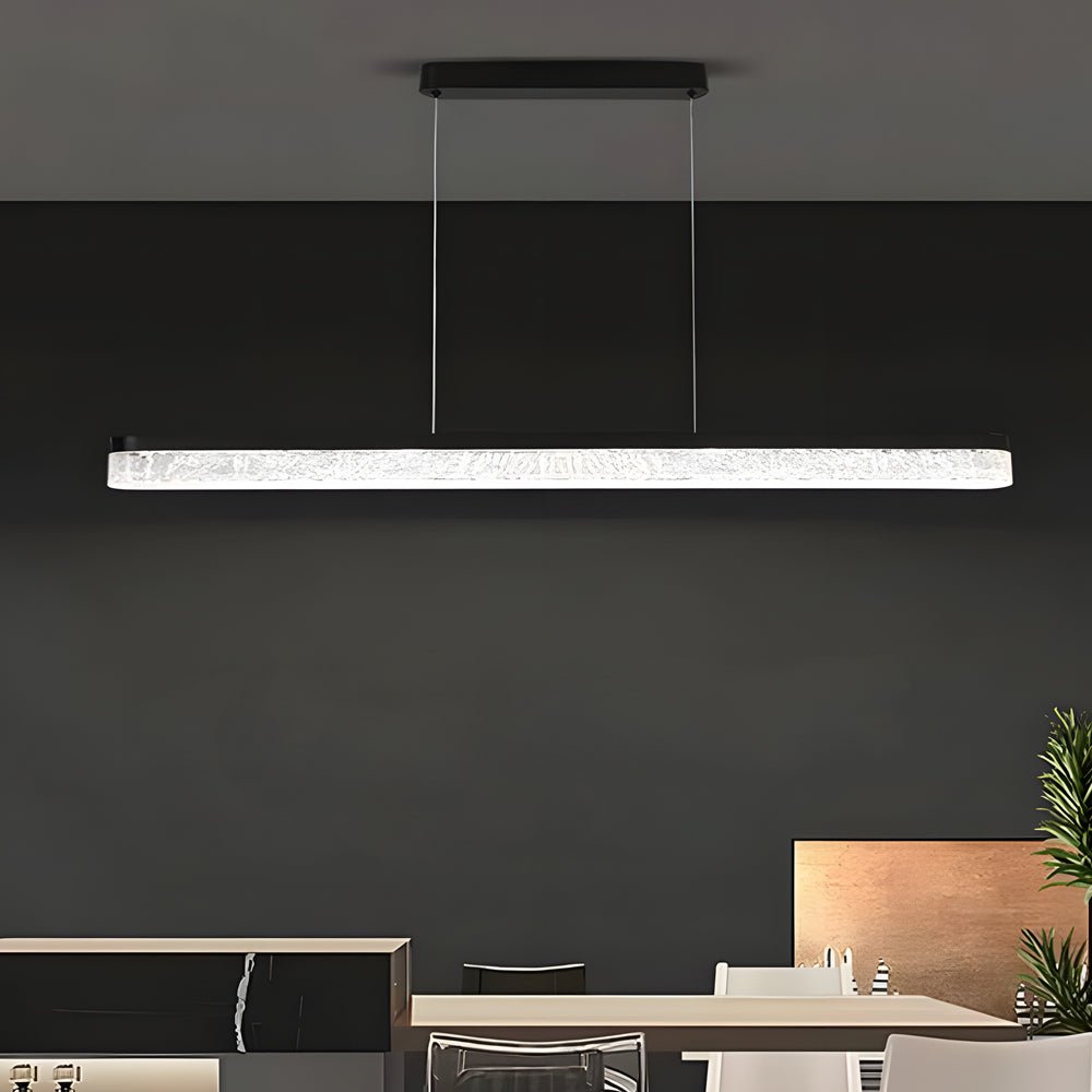 1 Light 47.24 - In Island Light Dimmable Black Linear Pendant Light