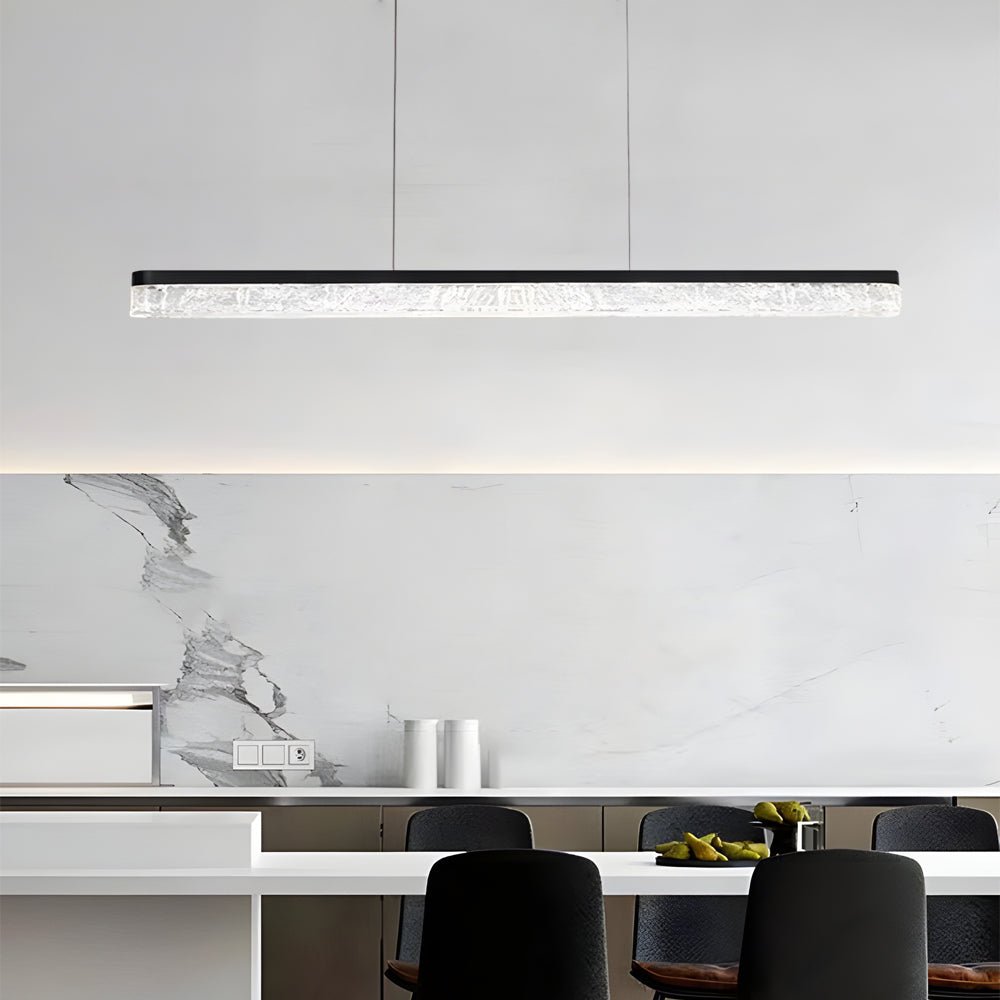 1 Light 47.24 - In Island Light Dimmable Black Linear Pendant Light