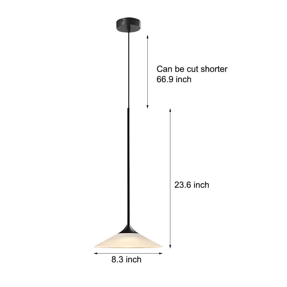 1 - Light 5W LED Mini Cone Pendant Light with Acrylic Shade