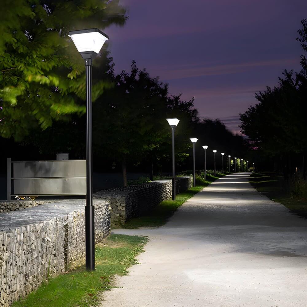 1 - Light Black 98 - In/118 - In Solar LED Square Post Street Light