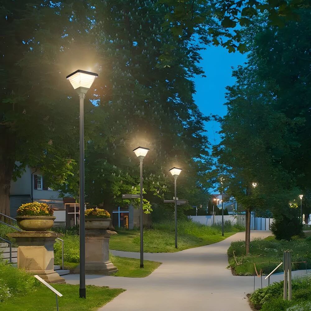 1 - Light Black 98 - In/118 - In Solar LED Square Post Street Light