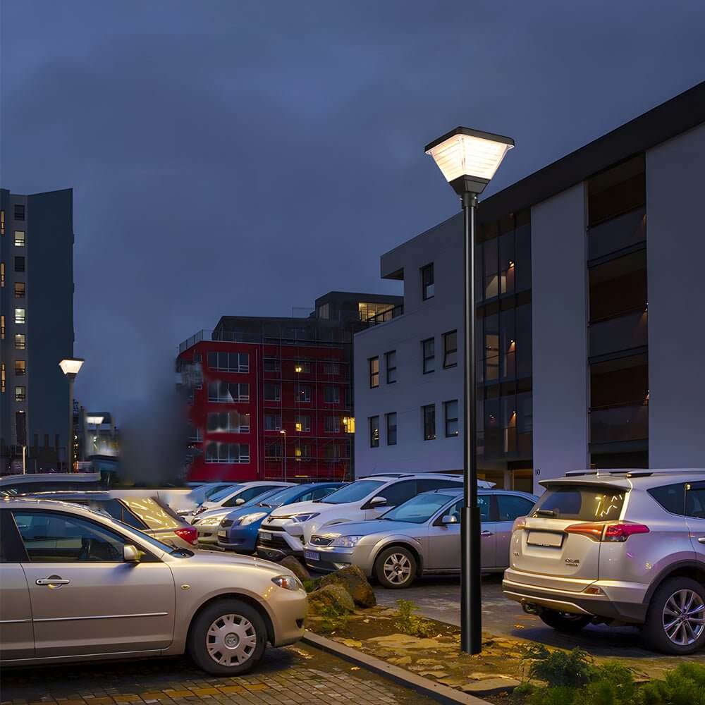 1 - Light Black 98 - In/118 - In Solar LED Square Post Street Light