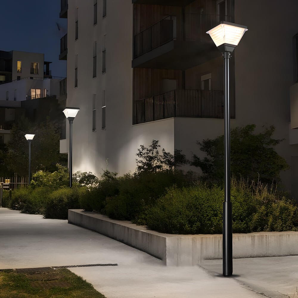 1 - Light Black 98 - In/118 - In Solar LED Square Post Street Light