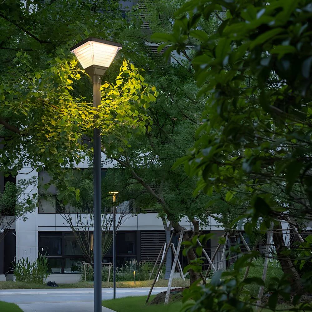 1 - Light Black 98 - In/118 - In Solar LED Square Post Street Light