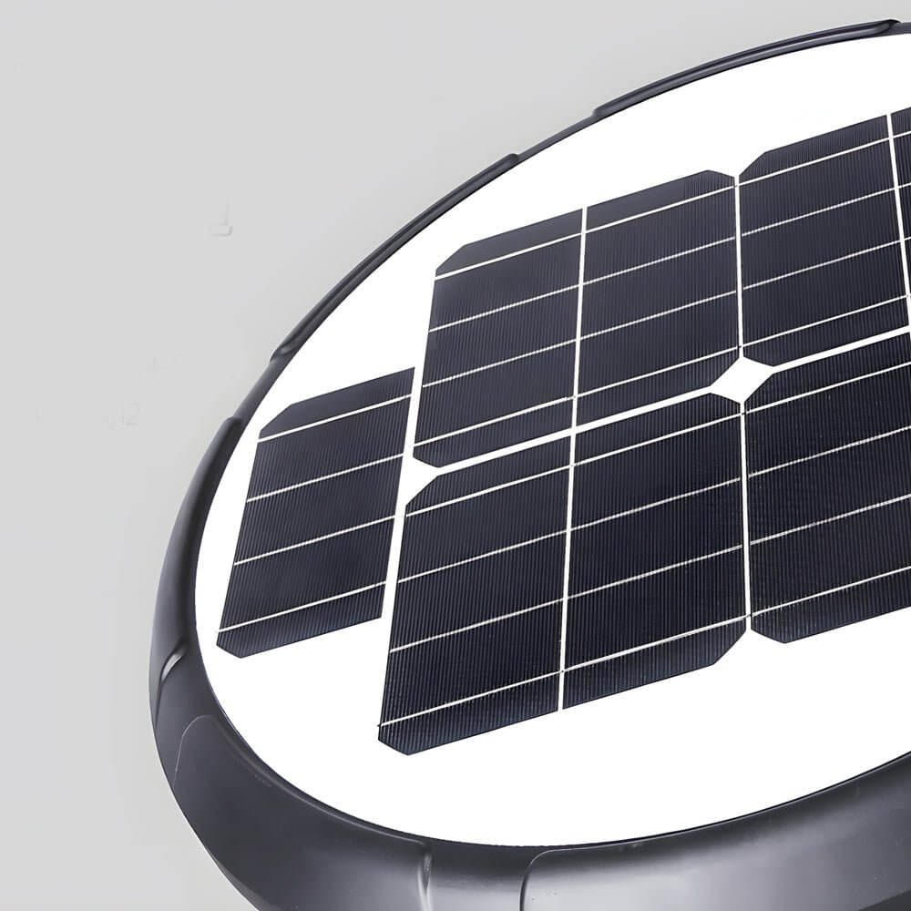 1 - Light Black Outdoor LED Solar Lamp Post and Pole Street Light