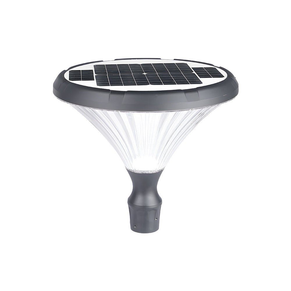1 - Light Black Outdoor LED Solar Lamp Post and Pole Street Light